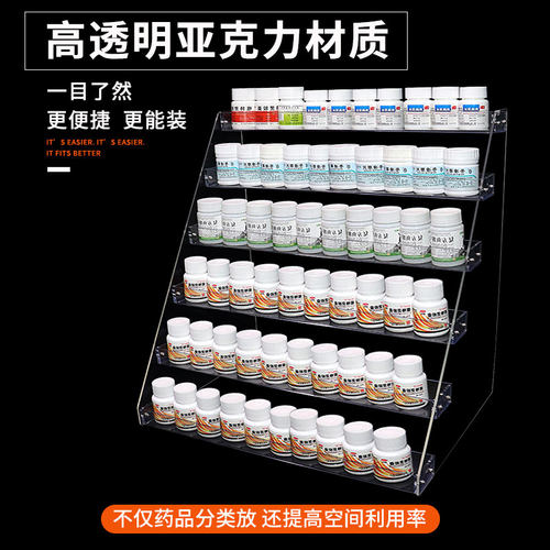药品小货架超市卫生所药瓶架子桌面柜台药盒展示架药店药房陈列架 - 图0