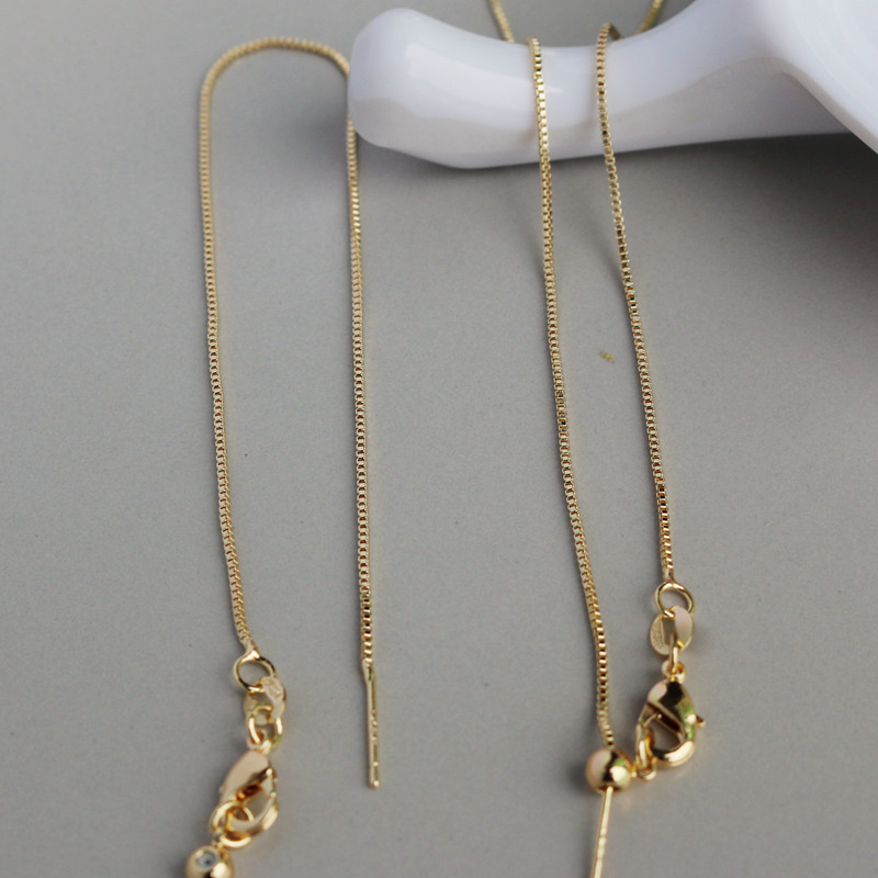 14k包金针式项链46厘米盒仔链1.0细链调节伸缩手链23厘米diy手工,淘宝优惠券,粉丝福利购,淘宝优惠卷