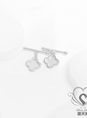 包金ot扣12mm四叶草连接口diy