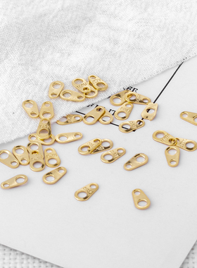 diy14k包金刻字椭圆片材料手链