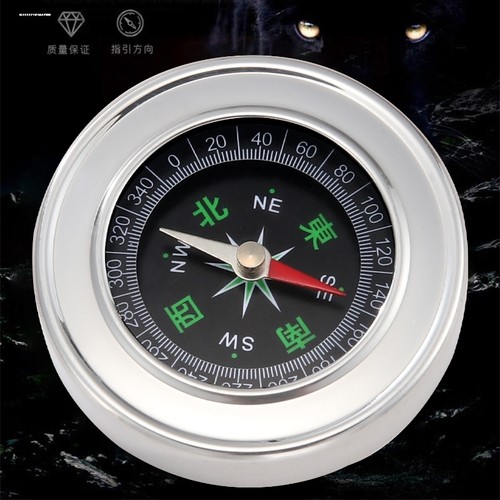 不锈钢指南针军迷大号正品罗盘车载指北针户外登山便携式指引方向 - 图1