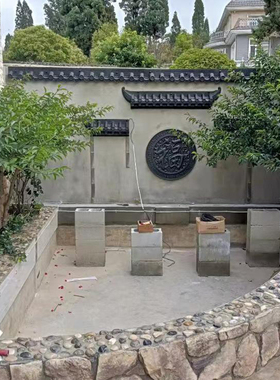 中式入户装饰仿古墙面影壁福字