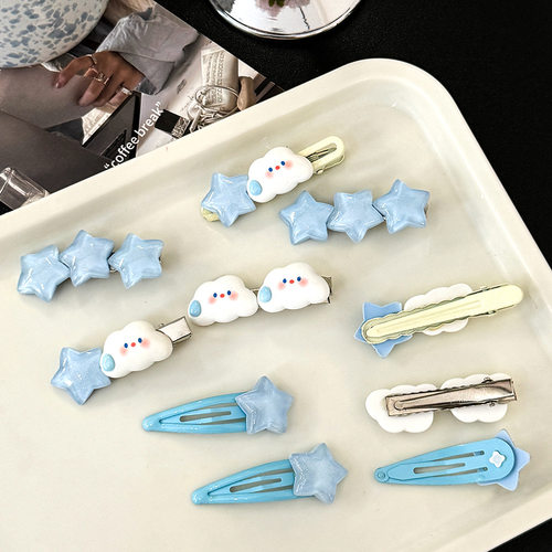 云朵星星发夹儿童幼儿园分享小朋友礼物地推活动女生礼品学生奖品 - 图1