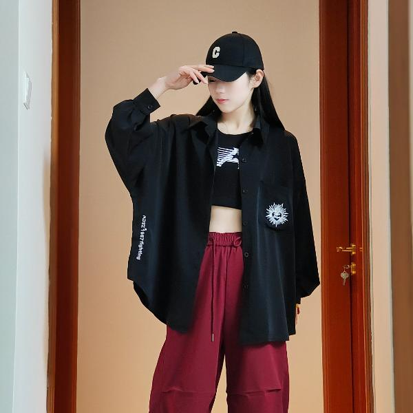 2025新款曳步舞套装伞兵裤街舞爵士大版衬衫雪纺嘻哈薄款男女同款,淘宝优惠券,粉丝福利购,淘宝优惠卷