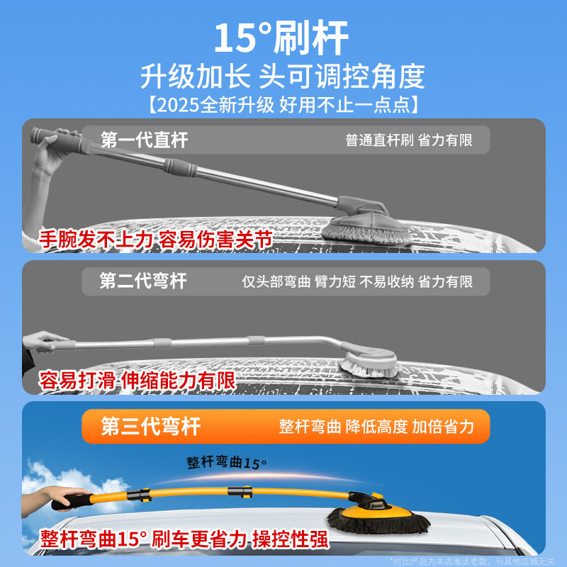 洗车拖把专用不伤车漆新款软毛伸缩车用清洗工具除尘神器洗车刷子,淘宝优惠券,粉丝福利购,淘宝优惠卷