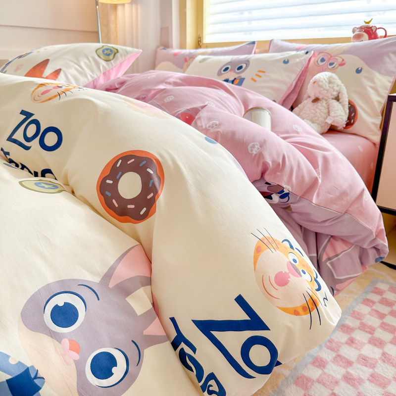 疯狂动物城床上四件套全棉纯棉儿童床品男床单被套床笠宿舍三件套,淘宝优惠券,粉丝福利购,淘宝优惠卷