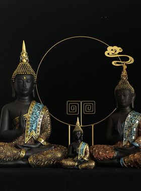 东南亚装饰泰国佛像餐厅禅意摆件