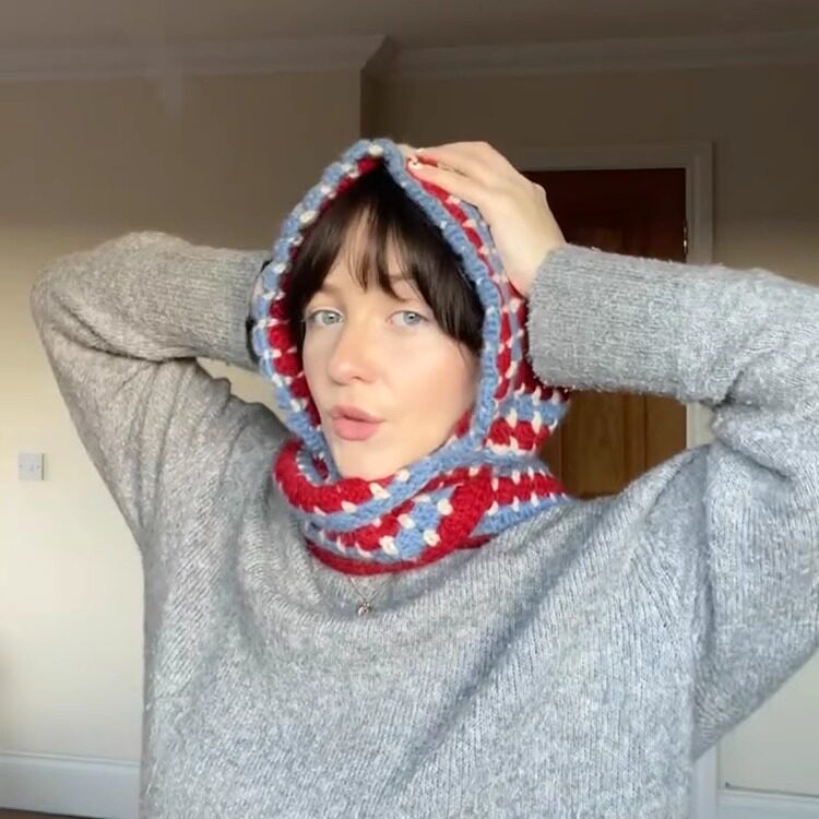 手工编织ins风连体帽子围巾毛线钩针diy材料包自织秋冬围脖送女友,淘宝优惠券,粉丝福利购,淘宝优惠卷