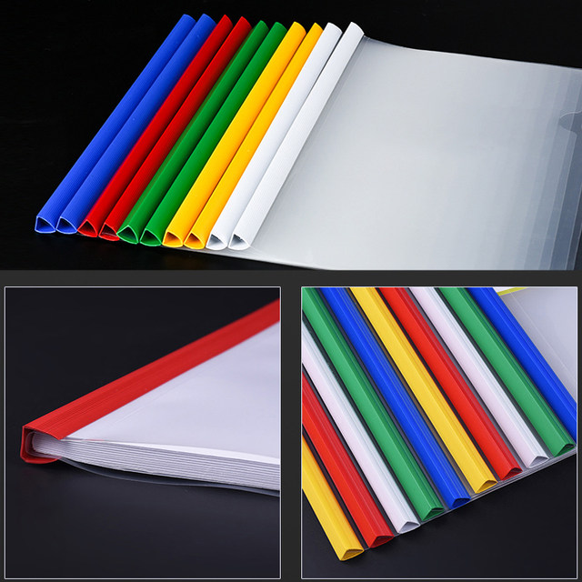 Drawbar clip transparent bag insert information book office supplies