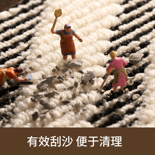 美式地垫入户门垫进门地毯高级感家用仿羊毛玄关防滑垫大门口脚垫 - 图1