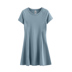 Mùa xuân và mùa hè Hepburn váy đen nhỏ cổ tròn Váy ngắn tay cotton nữ màu rắn đơn giản váy đáy đơn giản - váy đầm áo đầm trung niên váy đầm
