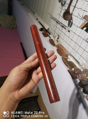 紫檀木擀面杖 木质擀面杖 压面器非洲紫檀擀面轴 木棍子 檀木面杖