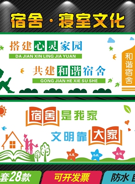 寝室工厂宣传文明礼仪风布置装饰