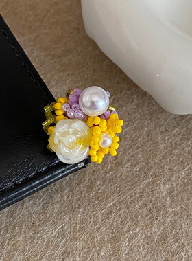 夏日小清新甜美花朵戒指