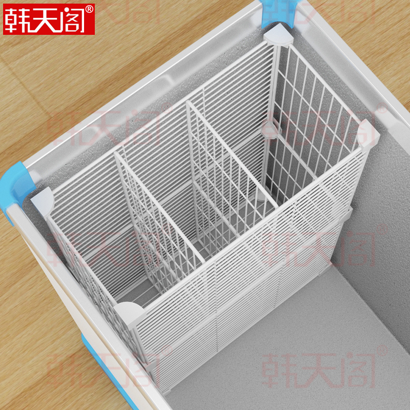 冰柜内置物篮分隔框带底59分类格子冰箱隔层架冰框格栅分割网加密 - 图0