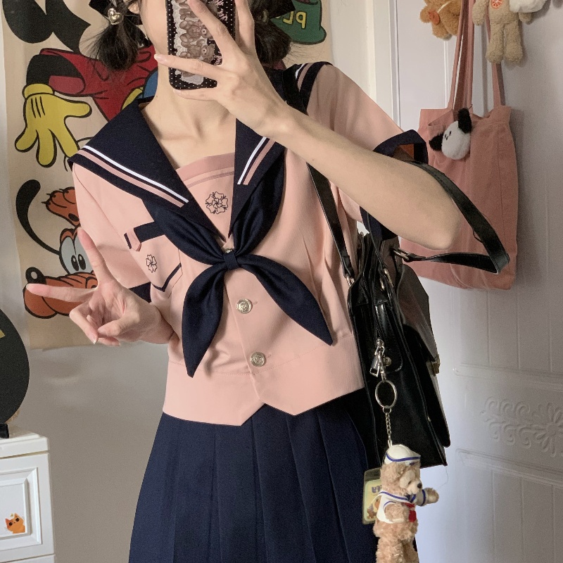 水木琉璃桃夭jk套装制服原创正版裙水手服夏季新款学院风班服校供 - 图1