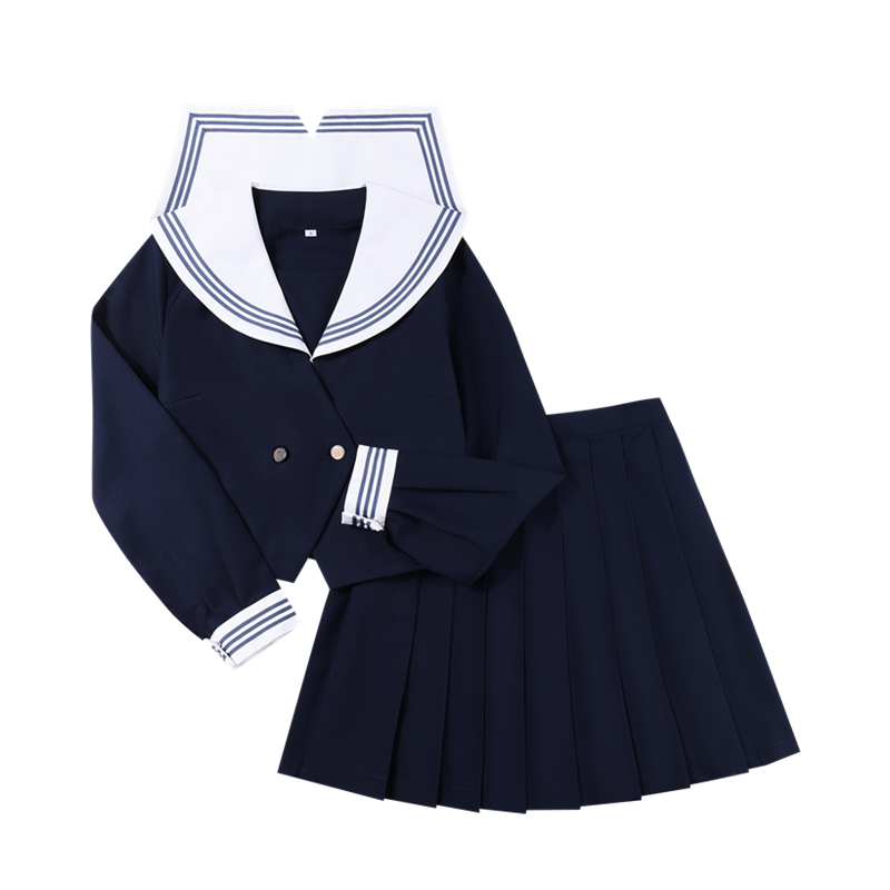 水木琉璃原创青梅正版jk制服裙日系水手服长短袖校供班服学院风女 - 图3