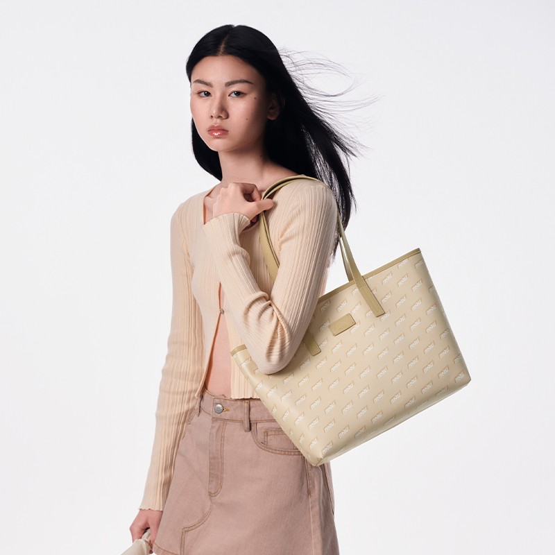 omto鹅肝黄托特包女大容量包包小众手提包大学生上课通勤包单肩包 - 图1