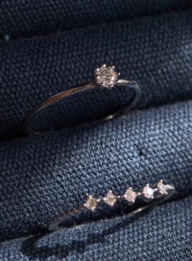 925纯银莫桑钻爱心戒指