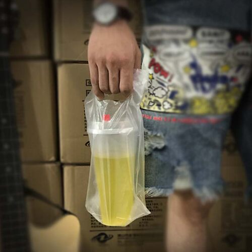 奶茶袋打包袋子两双杯袋一单杯袋咖啡袋果汁袋塑料豆浆饮料袋包邮 - 图1