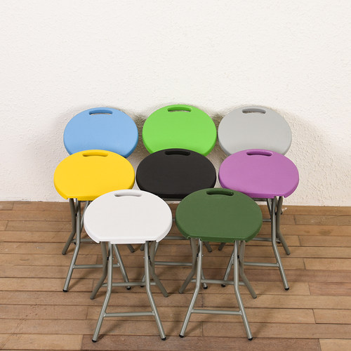 直销家用折叠凳子可便携式户外钓鱼凳家用圆凳小板凳塑料折叠椅凳 - 图2