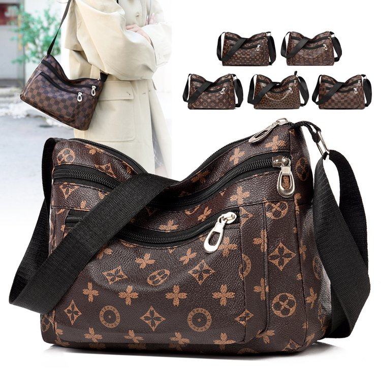 中年女士妈妈包羊皮质感软皮女包百搭时尚大容量单肩斜挎包婆婆包,淘宝优惠券,粉丝福利购,淘宝优惠卷