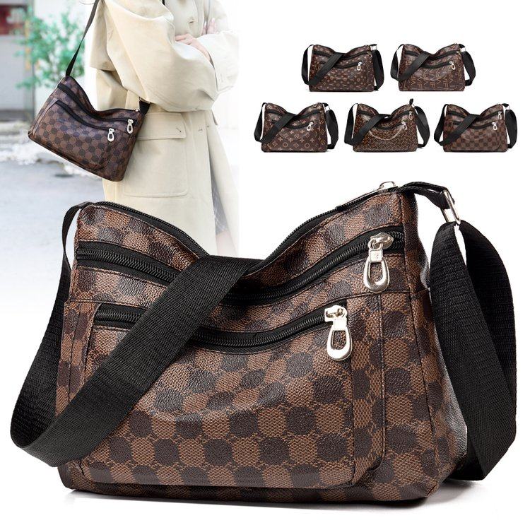 中年女士妈妈包羊皮质感软皮女包百搭时尚大容量单肩斜挎包婆婆包,淘宝优惠券,粉丝福利购,淘宝优惠卷