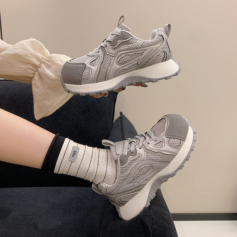 2026春季网红新款厚底透气网面运动鞋百搭休闲显脚小轻便老爹鞋女,淘宝优惠券,粉丝福利购,淘宝优惠卷