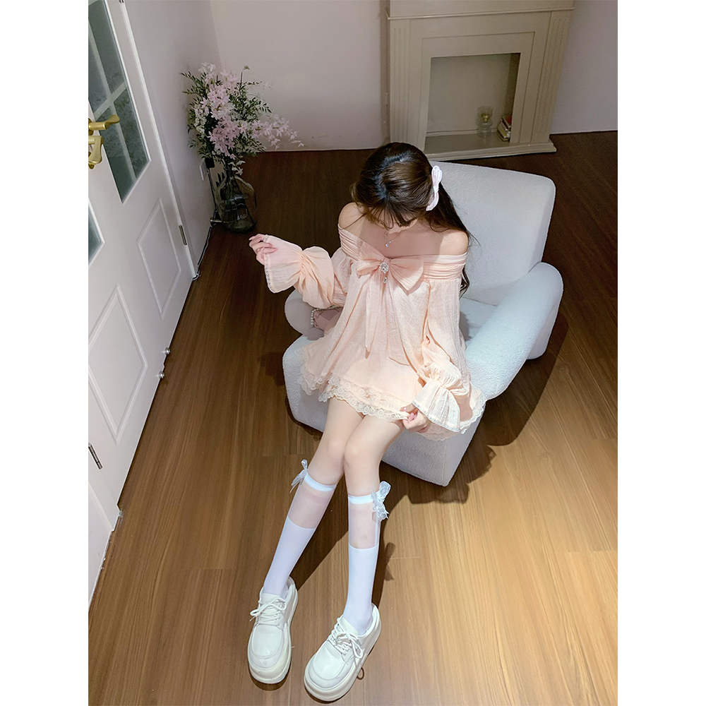 【瑞茜】暮霭蔷薇 夏秋甜美显瘦宽松设计感上衣半裙R1063-1T - 图3