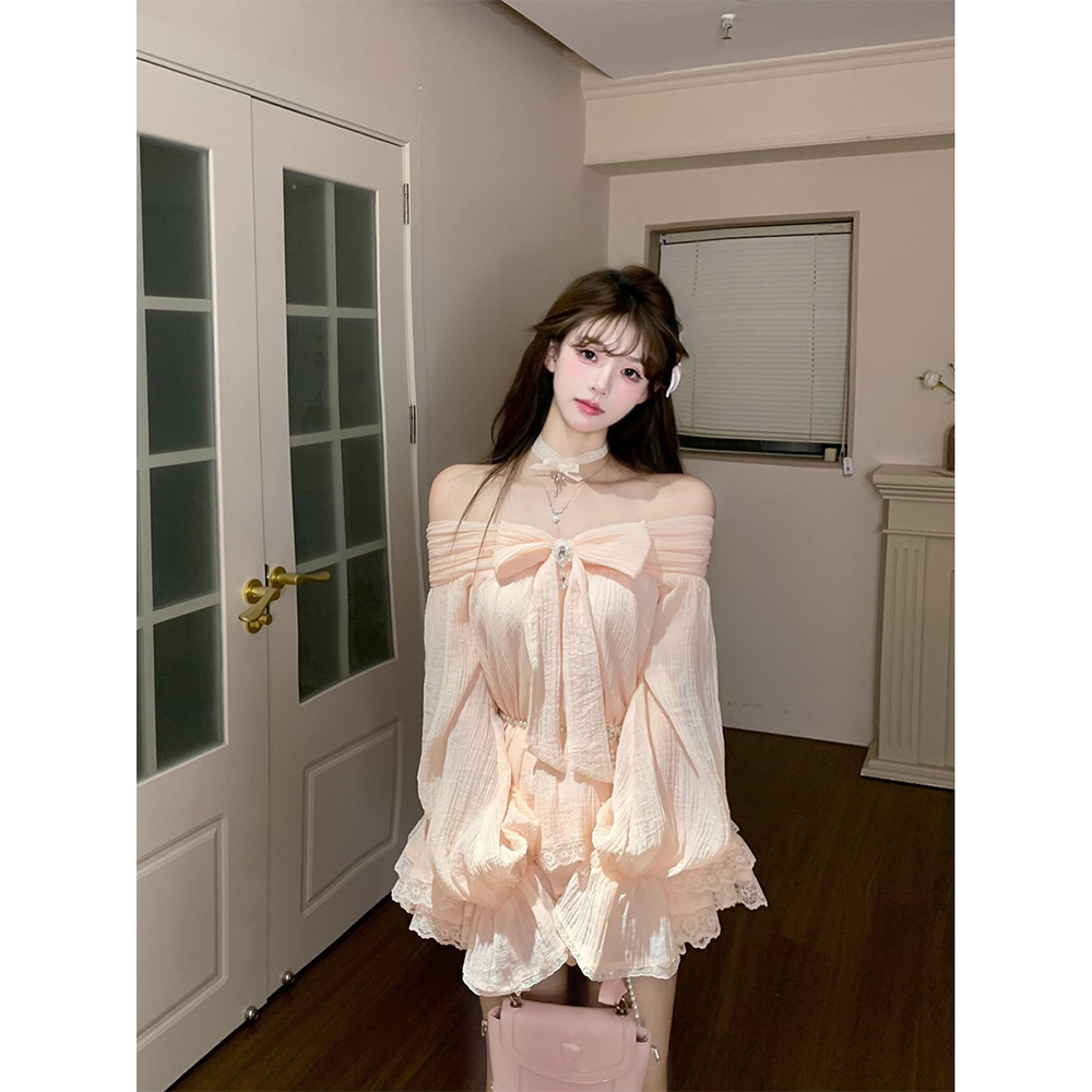 【瑞茜】暮霭蔷薇 夏秋甜美显瘦宽松设计感上衣半裙R1063-1T - 图1