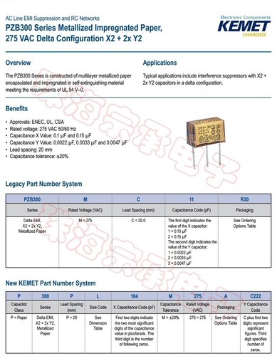 进口芬兰 RIFA PZB300 150n X2 2x4n7 Y2 275VAC 电容器 - 图2