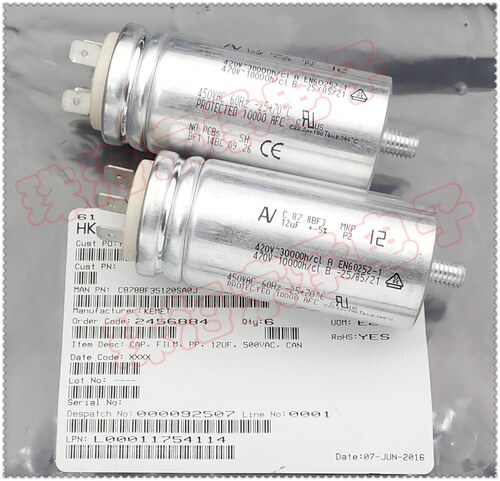 进口保加利亚 AV  C.87.8BF3 MKP 12uF 风机电机启动运行电容器 - 图2