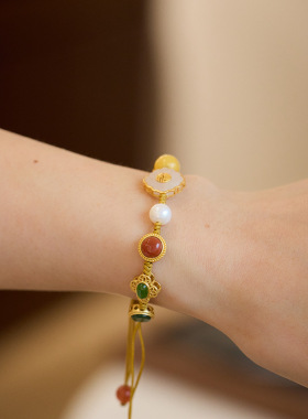 爆款天然和田玉多宝手链