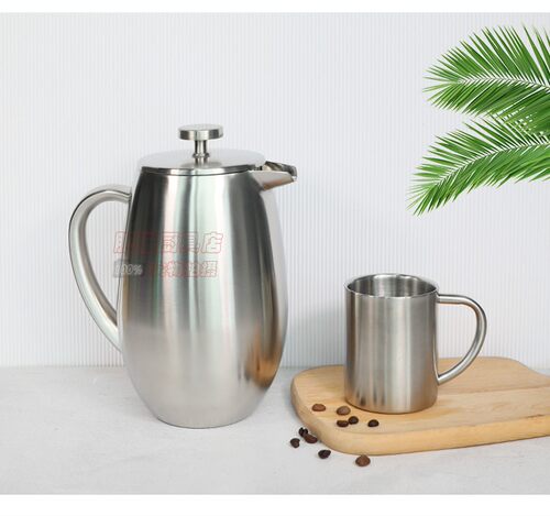 包邮 双层限量不锈钢304法压壶手冲壶 冲茶器咖啡壶瑕疵 肥猫厨具 - 图2