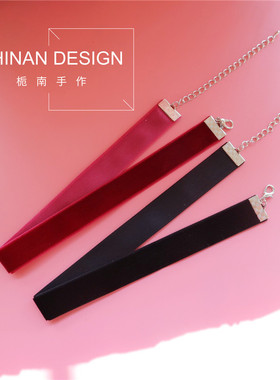 CHOKER基础款天鹅绒锁骨项链