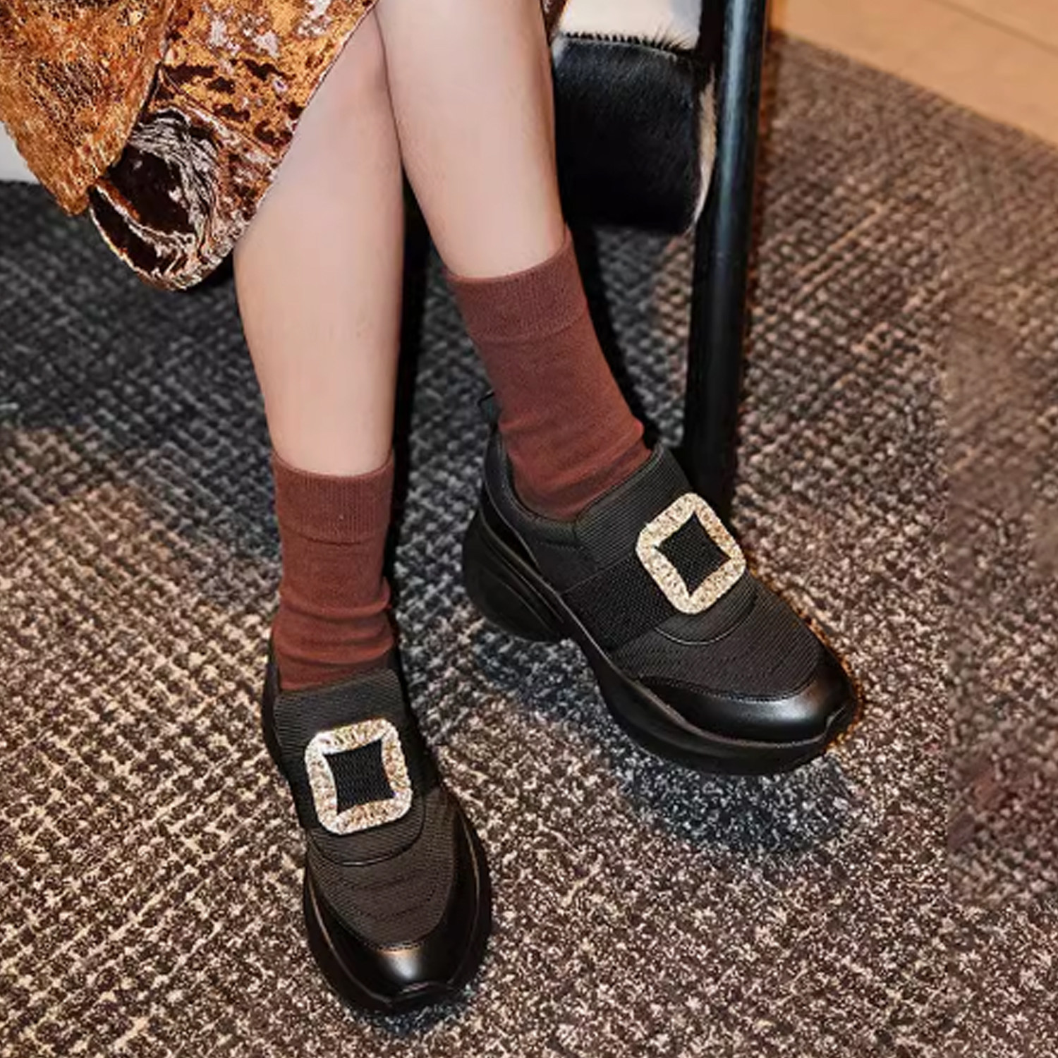 商场同款女鞋吴谨言同款水钻女王休闲鞋长腿老爹小白鞋TA54155-53,淘宝优惠券,粉丝福利购,淘宝优惠卷