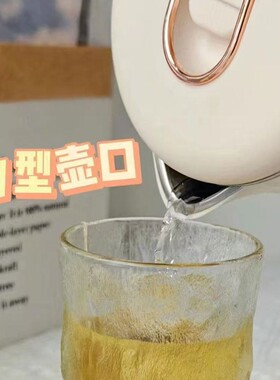 韩国HYUNDAI电热水壶新款家用烧水壶保温一体双层304不锈钢烧水壶