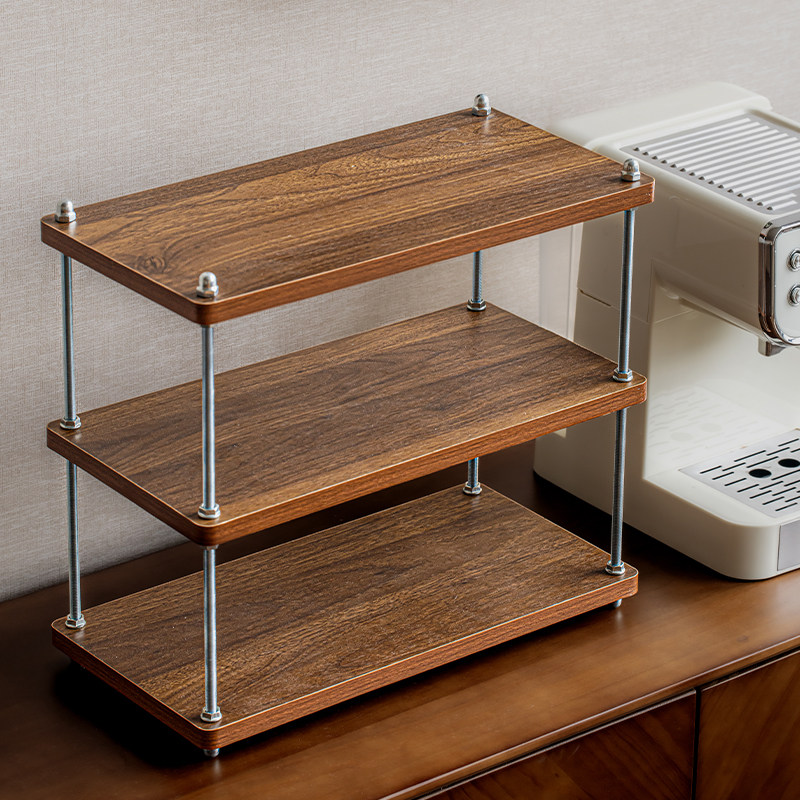 巷子尾〖家居好物〗中古风多层实木杯架桌面咖啡杯茶杯收纳置物架,淘宝优惠券,粉丝福利购,淘宝优惠卷