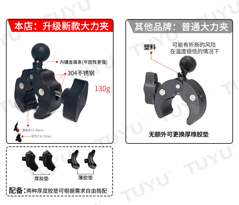 GoPro摩托车骑行支架车把保险杠Insta360X3 X4自拍杆固定配件 - 图0