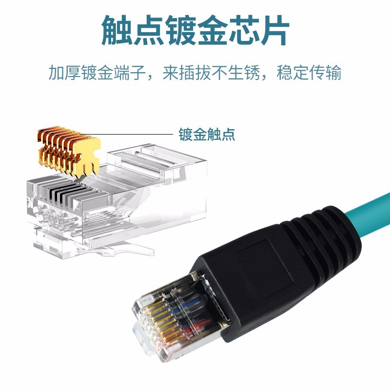 礼嘉 8针A型弯头M12转RJ45工业屏蔽网线15米 LJ-M12-8AW15 - 图1