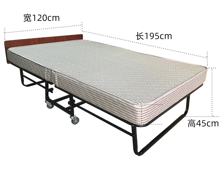 酒店加床折叠床 宾馆客房专用 酒店临时加床 宾馆折叠床 带轮子