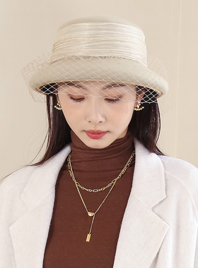 诗丹凯萨秋冬法式复古礼帽女逛街