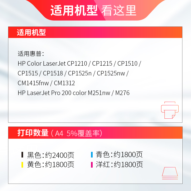hp305a适用惠普ce410a-ce413a硒鼓 M451DN/DW M351A/D/NW M475DN-图1