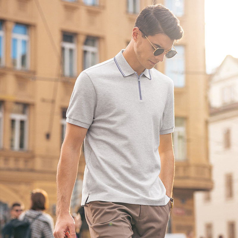 MrBu布先生时髦撞色翻领Polo衫夏吸湿排汗100%棉t恤男AT16062断码,淘宝优惠券,粉丝福利购,淘宝优惠卷