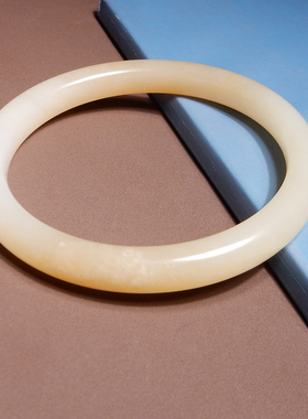 方言和田玉新疆脂蜂蜜糖白玉手镯