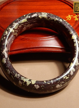 方言和田玉精品特色放漏温润细腻国风汉韵梅花玉正装女款手镯A1