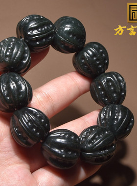 方言塔青青玉核桃玉手串
