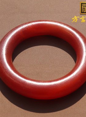 民族风亚光红玛瑙圆条手镯