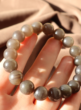 青海温润烟紫一线天10MM圆珠手串