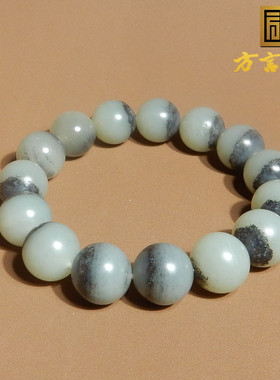 方言手链青花籽料聚宝盆14mm新疆
